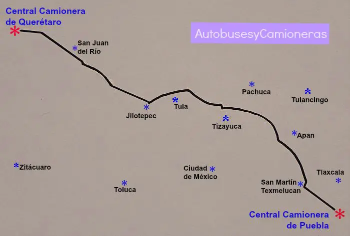 Autobuses Puebla a Queretaro