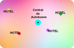 Pica el enlace de arriba para ver mapa mostrando hoteles cercanos a la Central de Autobuses de Toluca.